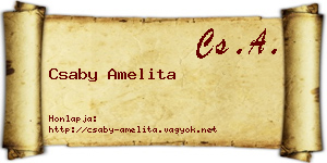 Csaby Amelita névjegykártya